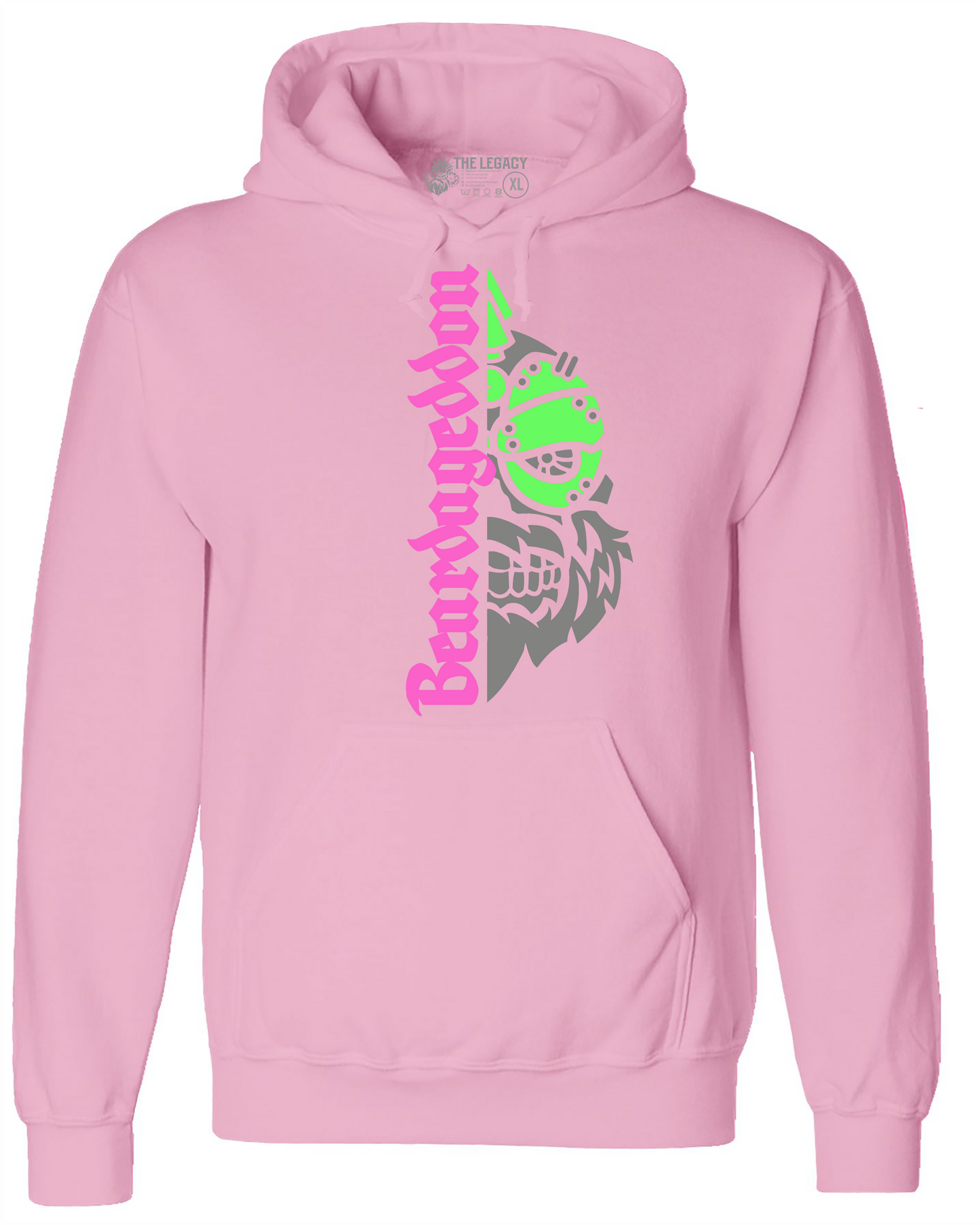 YOUR HWAY! Active Wear Hoodie Half Skull Front