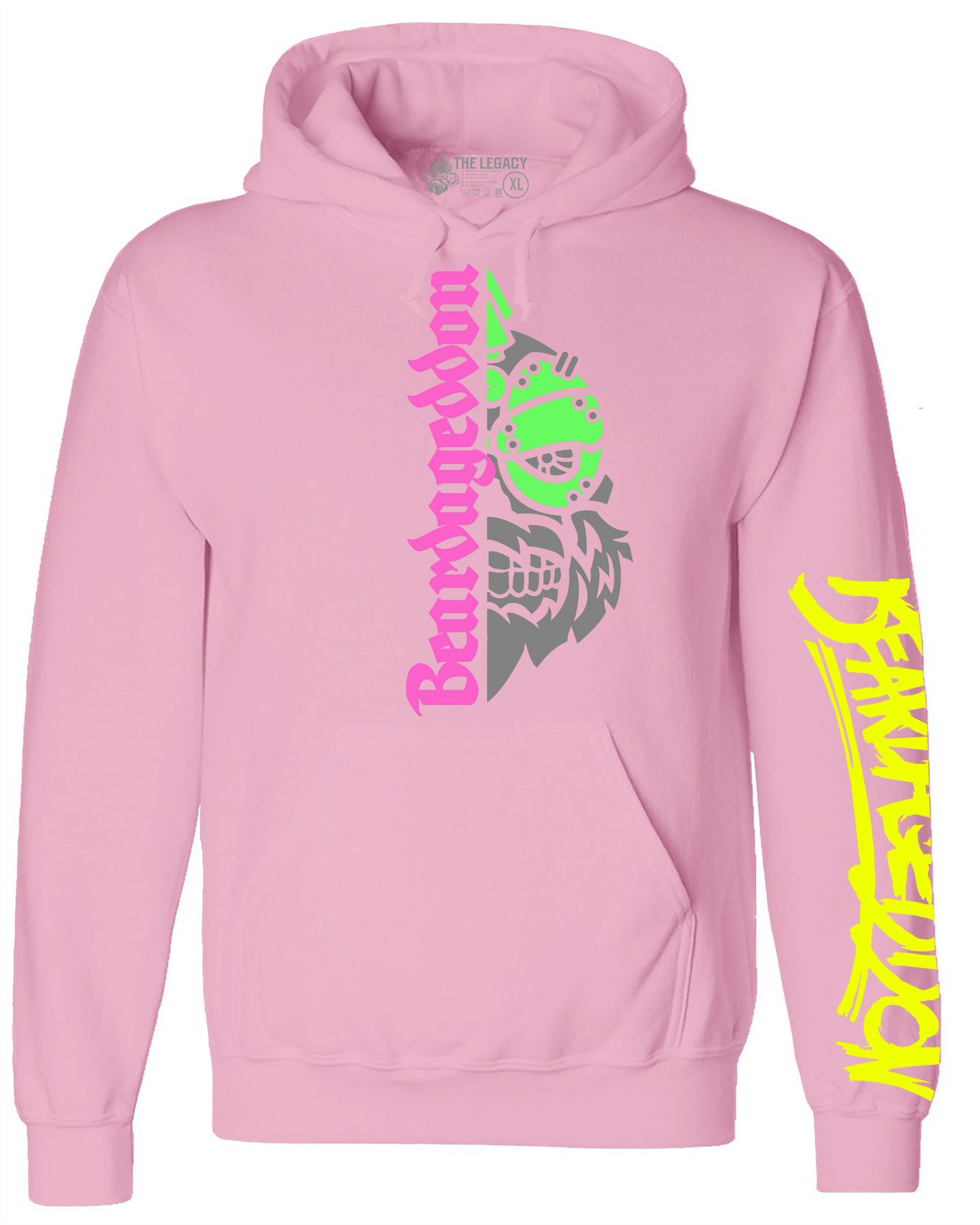 YOUR HWAY! Active Wear Hoodie Half Skull Front