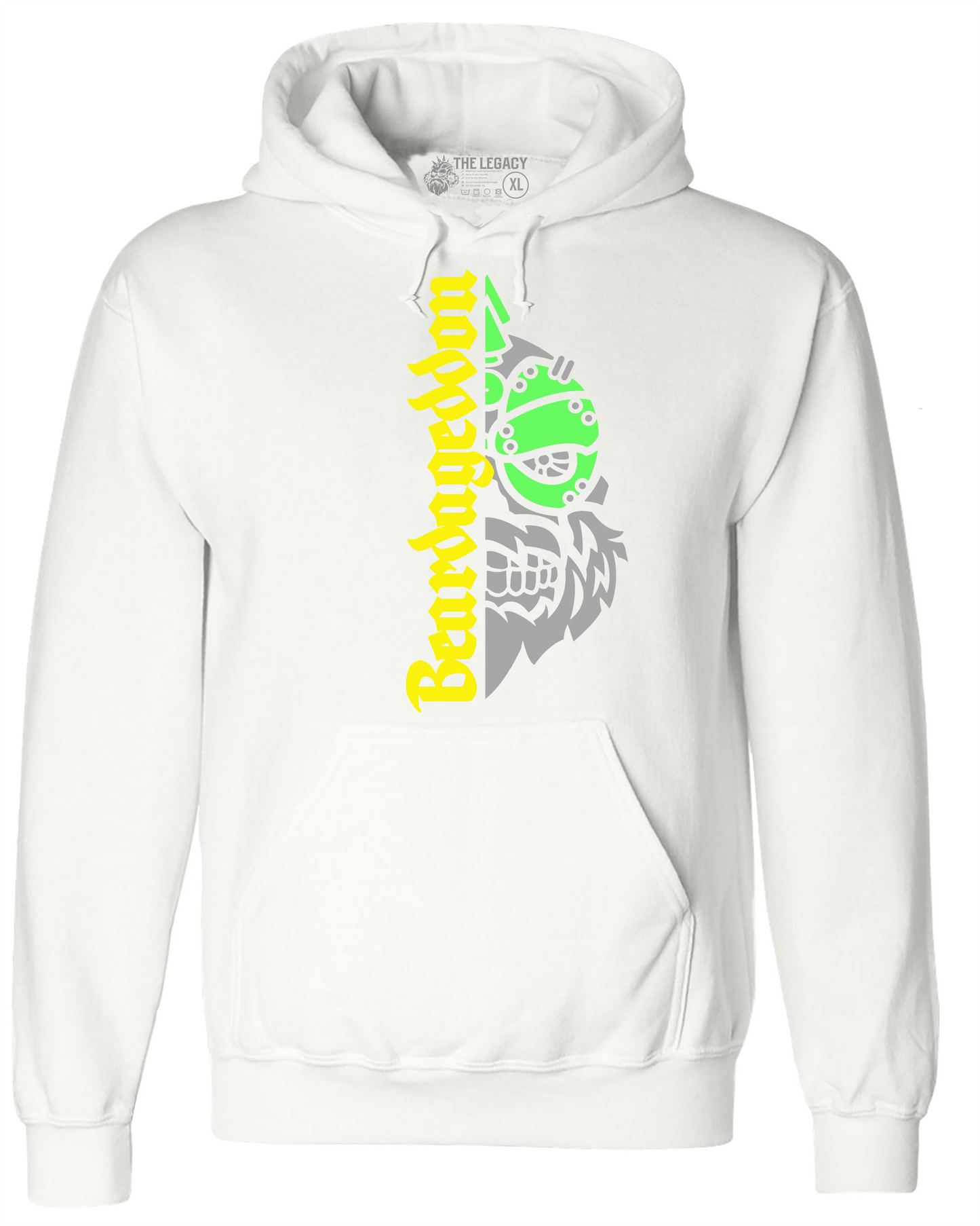 YOUR HWAY! Active Wear Hoodie Half Skull Front