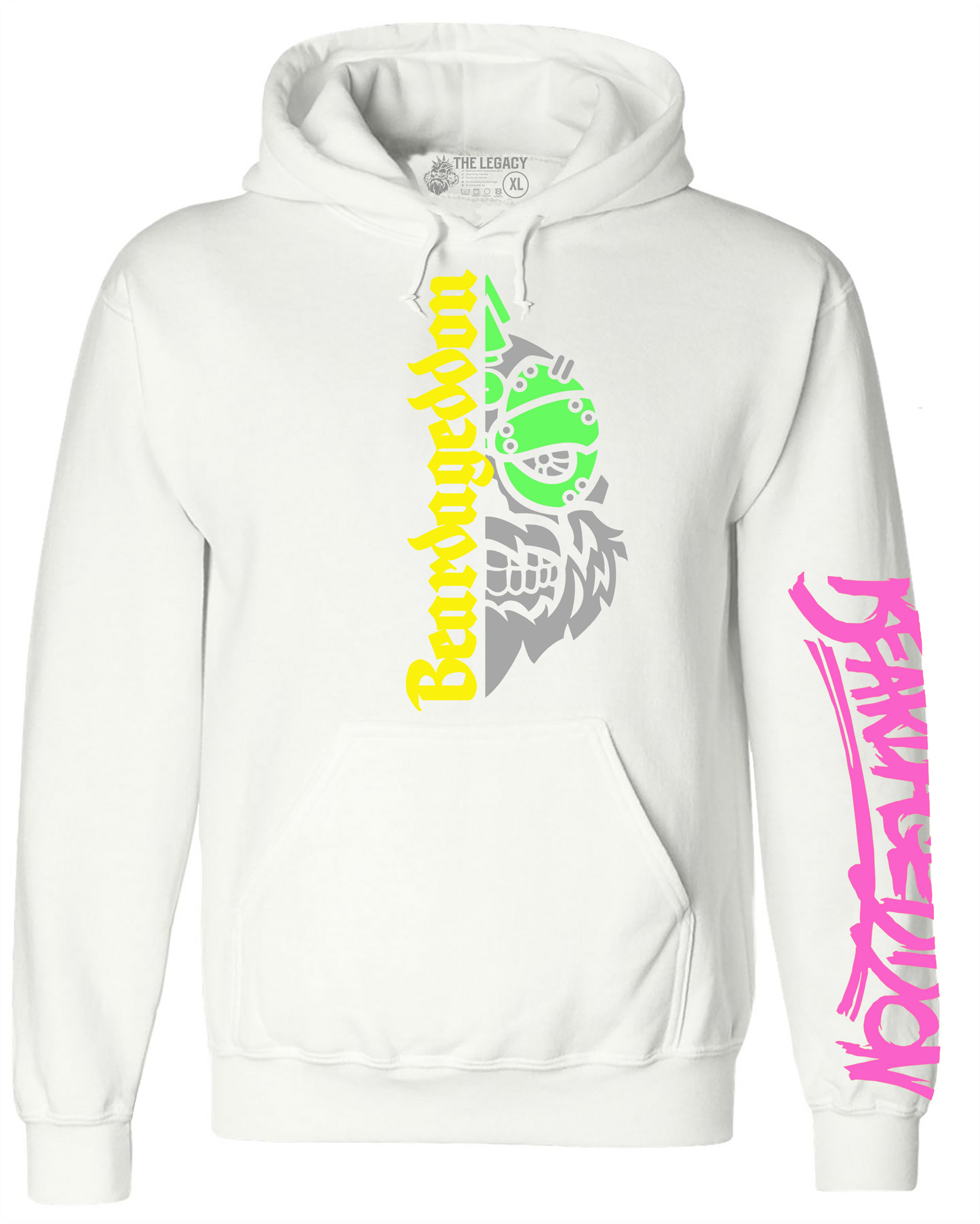 YOUR HWAY! Active Wear Hoodie Half Skull Front