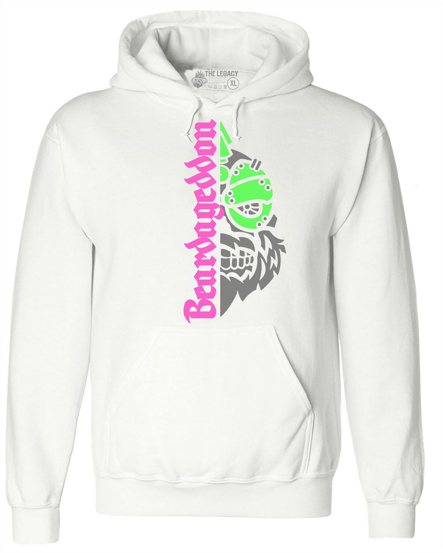 YOUR HWAY! Active Wear Hoodie Half Skull Front