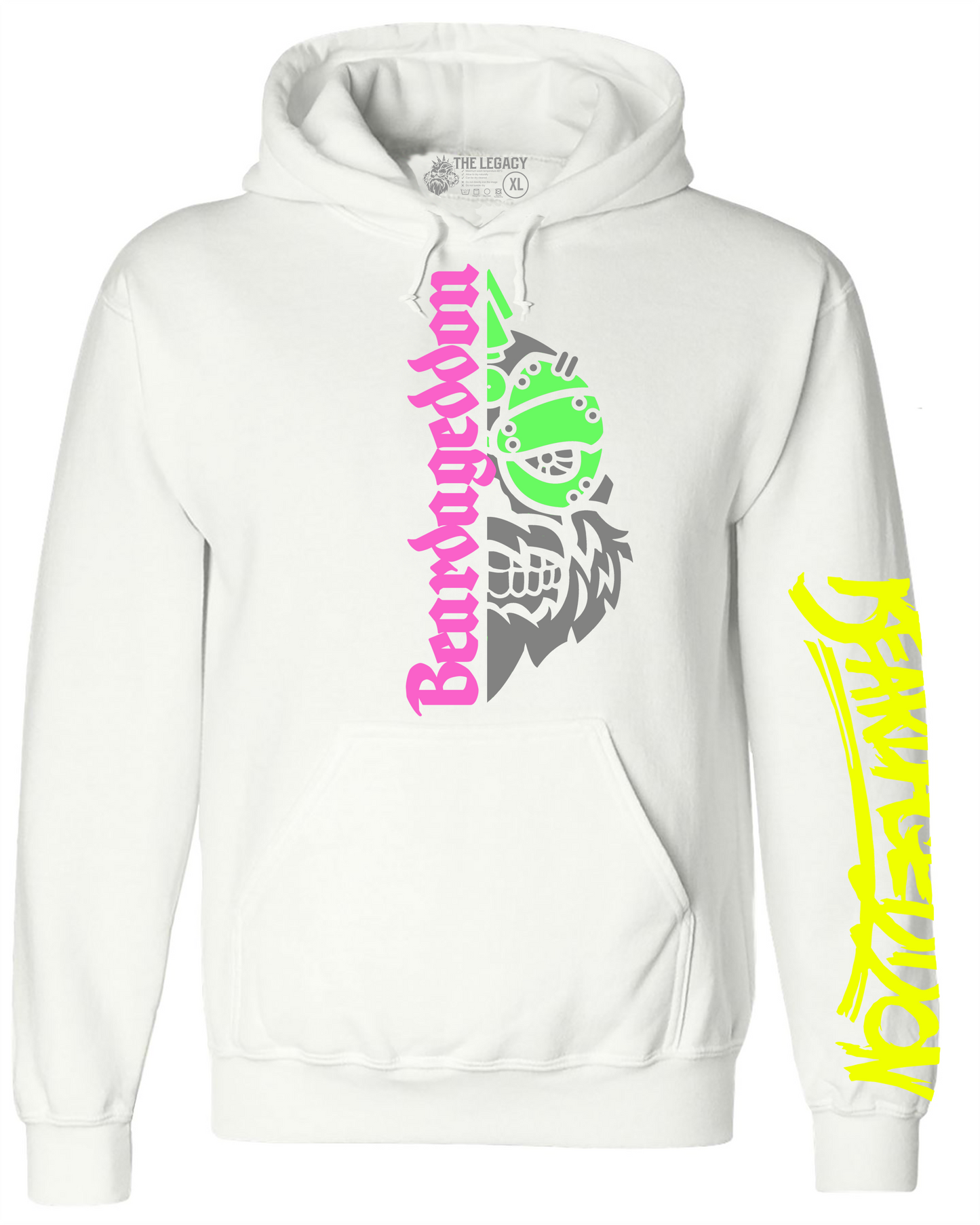 YOUR HWAY! Active Wear Hoodie Half Skull Front
