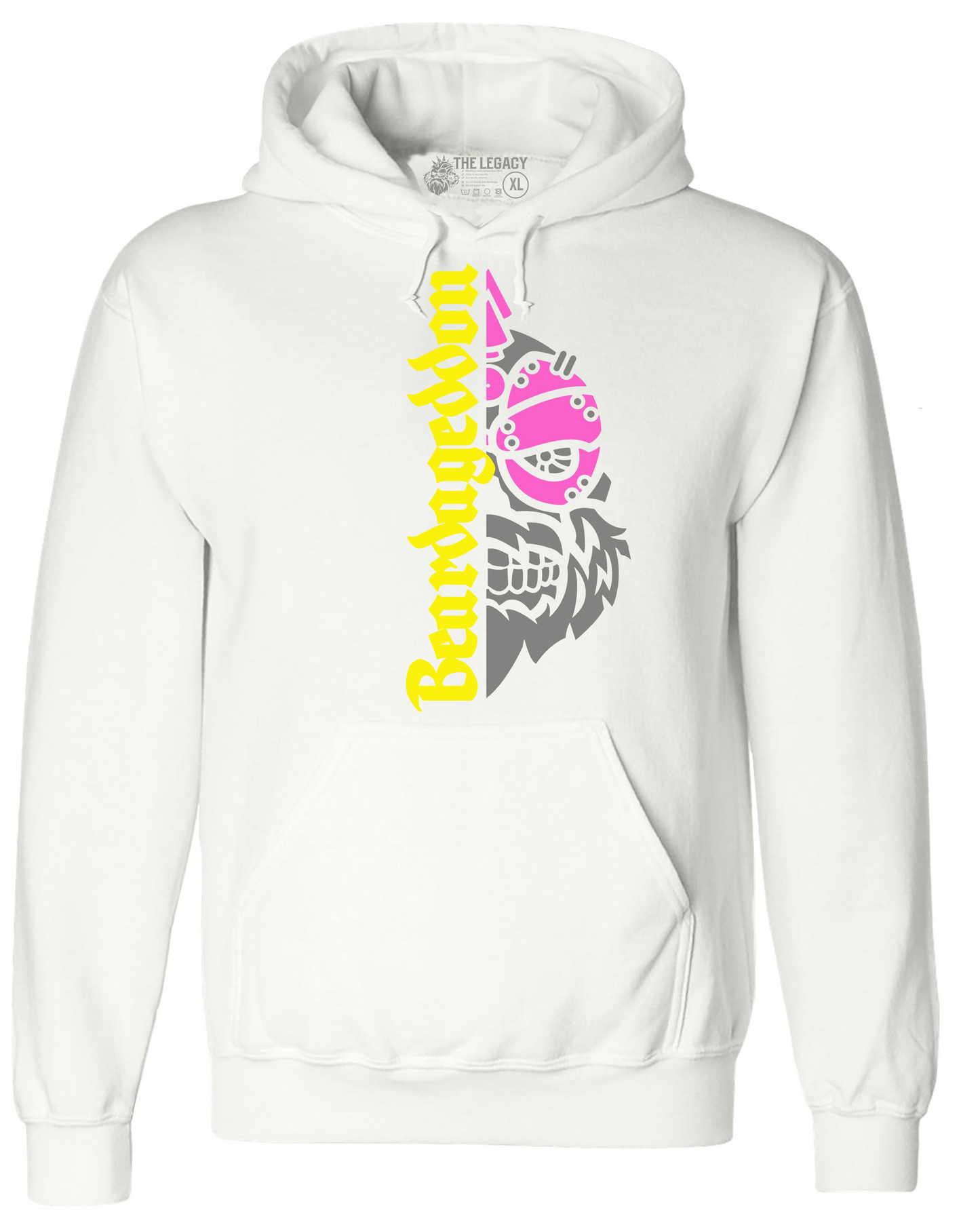 YOUR HWAY! Active Wear Hoodie Half Skull Front