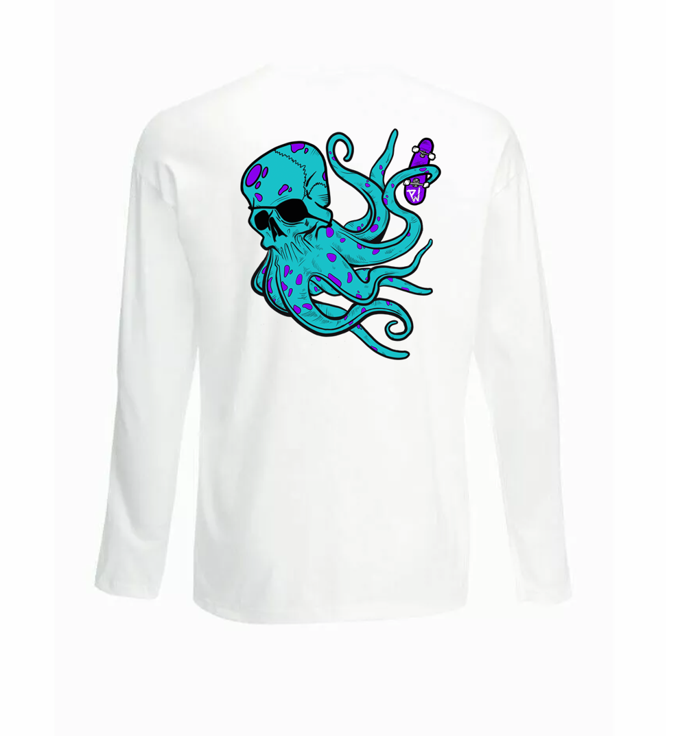 Pocket Controller Logo Long T Shirt With Octo Backprint